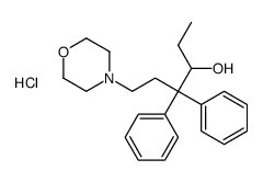 6-morpholin-4-ium-4-yl-4,4-diphenylhexan-3-ol,chloride Structure