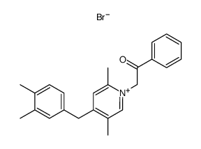 4-(3,4-Dimethyl-benzyl)-2,5-dimethyl-1-(2-oxo-2-phenyl-ethyl)-pyridinium; bromide结构式