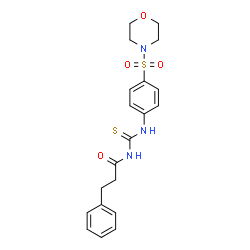 N-({[4-(4-morpholinylsulfonyl)phenyl]amino}carbonothioyl)-3-phenylpropanamide结构式