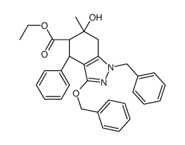 ethyl (4S,5R,6S)-1-benzyl-6-hydroxy-6-methyl-4-phenyl-3-phenylmethoxy-5,7-dihydro-4H-indazole-5-carboxylate Structure