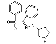 3-(benzenesulfonyl)-1-pyrrolidin-3-ylindazole结构式