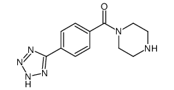 piperazin-1-yl-[4-(2H-tetrazol-5-yl)phenyl]methanone结构式