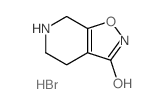 Isoxazolo[5,4-c]pyridin-3(2H)-one,4,5,6,7-tetrahydro-, hydrobromide (1:1) structure