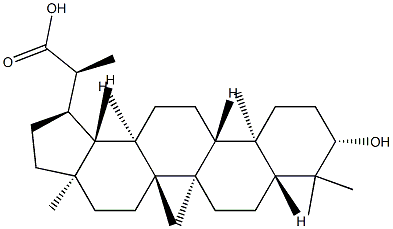 (20S)-3β-Hydroxylupan-29-oic acid structure