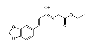 ethyl 2-[[(E)-3-(1,3-benzodioxol-5-yl)prop-2-enoyl]amino]acetate Structure