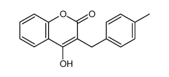 4-hydroxy-3-[(4-methylphenyl)methyl]-2H-1-benzopyran-2-one Structure