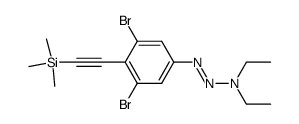 1-(3,5-dibromo-4-((trimethylsilyl)ethynyl)phenyl)-3,3-diethyltriaz-1-ene Structure