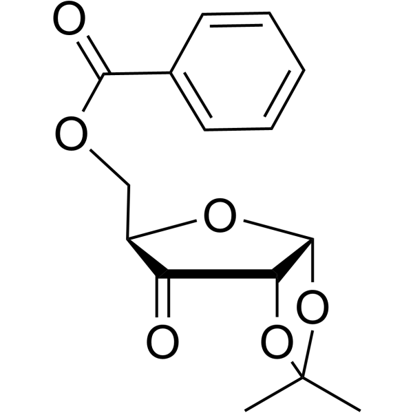 5-O-Benzoyl-1,2-O-(1-methylethylidene)pentofuranos-3-ulose structure