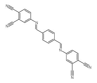 4-[[4-[(3,4-dicyanophenyl)iminomethyl]phenyl]methylideneamino]benzene-1,2-dicarbonitrile structure