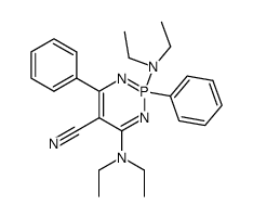 2,4-bis-diethylamino-2,6-diphenyl-2λ5-[1,3,2]diazaphosphinine-5-carbonitrile结构式