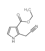 1H-Pyrrole-3-carboxylicacid, 2-(cyanomethyl)-, ethyl ester结构式