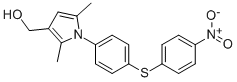 1h-pyrrole-3-methanol, 2,5-dimethyl-1-[4-[(4-nitrophenyl)thio]phenyl]-结构式