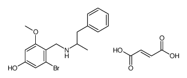 (2-bromo-4-hydroxy-6-methoxyphenyl)methyl-(1-phenylpropan-2-yl)azanium,(Z)-4-hydroxy-4-oxobut-2-enoate Structure
