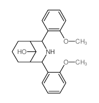 6,8-bis(2-methoxyphenyl)-7-azabicyclo[3.3.1]nonan-9-ol结构式
