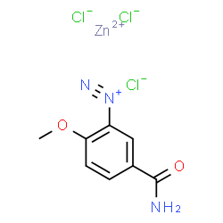5-carbamoyl-2-methoxybenzenediazonium chloride, compound with zinc chloride结构式