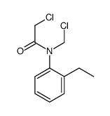 2-chloro-N-(chloromethyl)-N-(2-ethylphenyl)acetamide结构式