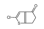 2-Chloro-5,6-dihydro-4H-cyclopenta[b]thiophen-4-one结构式
