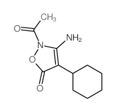 2-acetyl-3-amino-4-cyclohexyl-oxazol-5-one结构式
