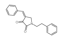 2,3-Pyrrolidinedione,1-(2-phenylethyl)-4-(phenylmethylene)-结构式