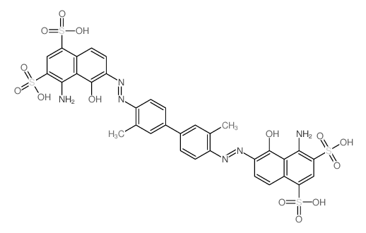 (6Z)-4-amino-6-[[4-[4-[(2Z)-2-(8-amino-1-oxo-5,7-disulfo-naphthalen-2-ylidene)hydrazinyl]-3-methyl-phenyl]-2-methyl-phenyl]hydrazinylidene]-5-oxo-naphthalene-1,3-disulfonic acid Structure