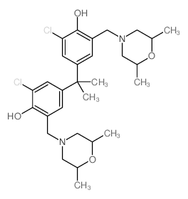 Phenol,4,4'-(1-methylethylidene)bis[2-chloro-6-[(2,6-dimethyl-4-morpholinyl)methyl]- Structure
