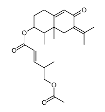 5-Acetoxy-4-methyl-2-pentenoic acid 1,2,3,4,6,7,8,8a-octahydro-1,8a-dimethyl-7-(1-methylethylidene)-6-oxonaphthalen-2-yl ester picture