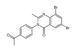 3-(4-acetylphenyl)-6,8-dibromo-2-methylquinazolin-4-one Structure