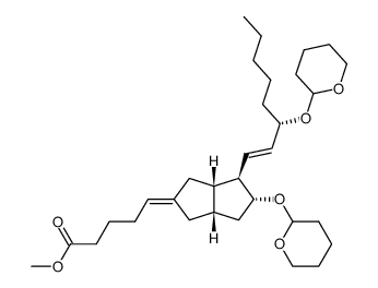 (5E,Z)-9(O)-methanoprostacyclin methyl ester 11,15-bis(tetrahydropyran-2-yl) ether结构式