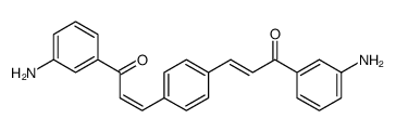 1-(3-aminophenyl)-3-[4-[3-(3-aminophenyl)-3-oxoprop-1-enyl]phenyl]prop-2-en-1-one结构式