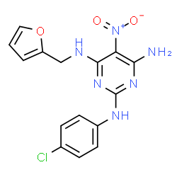 N~2~-(4-chlorophenyl)-N~4~-(furan-2-ylmethyl)-5-nitropyrimidine-2,4,6-triamine picture