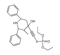 (2S,3R,4S,6R)-4-(2-diethoxyphosphorylsulfanylethynyl)-3-methyl-2,6-diphenylpiperidin-4-ol Structure