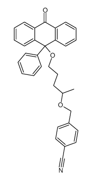 10-[4-(4-Cyanbenzyloxy)pentyloxy]-10-phenyl-9(10H)-anthracenon Structure