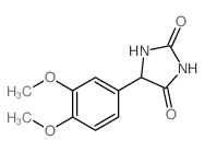 Hydantoin, 5-(3,4-dimethoxyphenyl)- structure