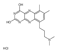 3-(6,7-dimethyl-2,4-dioxo-1H-benzo[g]pteridin-9-yl)propyl-dimethylazanium,chloride Structure
