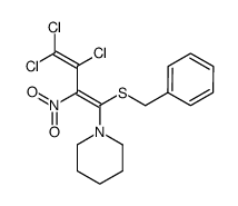 1-benzylthio-1-piperidino-2-nitrotrichloro-1,3-butadiene Structure