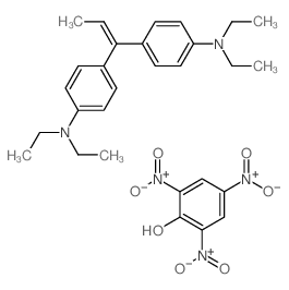 4-[1-(4-diethylaminophenyl)prop-1-enyl]-N,N-diethyl-aniline; 2,4,6-trinitrophenol structure