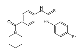 1-(4-bromophenyl)-3-[4-(piperidine-1-carbonyl)phenyl]thiourea结构式