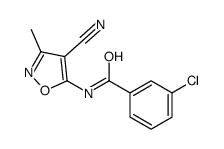 Benzamide,3-chloro-N-(4-cyano-3-methyl-5-isoxazolyl)- Structure