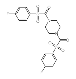 (4-fluorophenyl)sulfonyl-[4-(4-fluorophenyl)sulfonylcarbonylpiperazin-1-yl]methanone结构式
