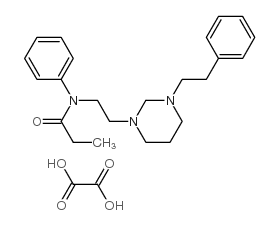 oxalic acid, N-[2-(3-phenethyl-1,3-diazinan-1-yl)ethyl]-N-phenyl-propa namide结构式