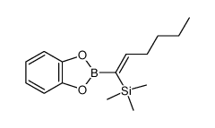 (Z)-(1-(benzo[d][1,3,2]dioxaborol-2-yl)hex-1-en-1-yl)trimethylsilane Structure