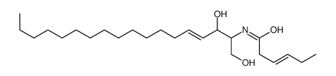 N-(1,3-dihydroxyoctadec-4-en-2-yl)hex-3-enamide Structure