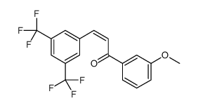 3-[3,5-bis(trifluoromethyl)phenyl]-1-(3-methoxyphenyl)prop-2-en-1-one Structure