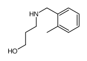 3-[(2-methylphenyl)methylamino]propan-1-ol结构式