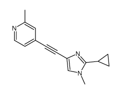 4-[2-(2-cyclopropyl-1-methylimidazol-4-yl)ethynyl]-2-methylpyridine结构式