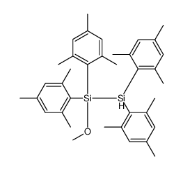 bis(2,4,6-trimethylphenyl)silyl-methoxy-bis(2,4,6-trimethylphenyl)silane结构式