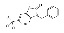 3-benzyl-6-(trichloromethyl)-1,3-benzothiazol-2-one结构式