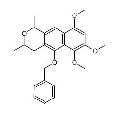 5-benzyloxy-3,4-dihydro-6,7,9-trimethoxy-1,3-dimethyl-1H-naphtho[2,3-c]pyran结构式