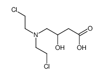 4-[bis(2-chloroethyl)amino]-3-hydroxybutanoic acid Structure