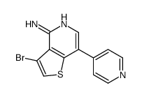 3-bromo-7-pyridin-4-ylthieno[3,2-c]pyridin-4-amine结构式
